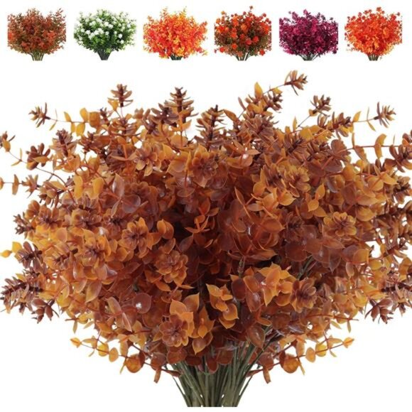 Faux Mums Plants,Artificial Flowers for Outside Artificial Fall Flowers - Picture 1 of 8